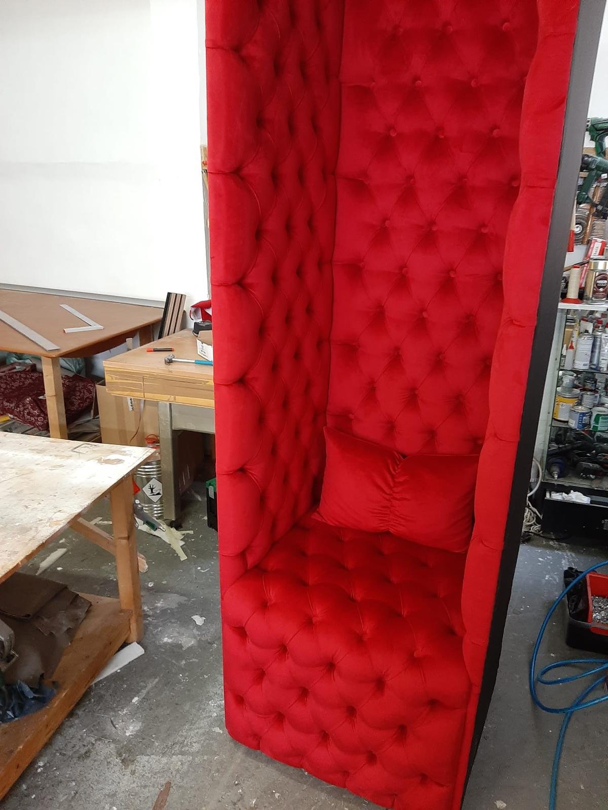 Eckbank während der Reparatur